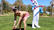 Muscular boy screams for more during Easter perversions in the sun