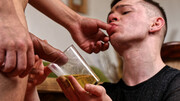 Piss-chugging twink wants more of that humiliation