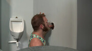 His face can't get enough cock in public