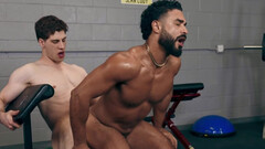 Muscular bang with two dudes who cross a few lines