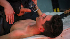 Sensual boy swallows cum with care after stepdad treats him like a slut