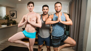 Bareback yoga with flexibility and Arad Winwin