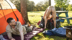 Outdoor camping trip with a horny fucking duo