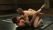 Brenn Wyson wrestling the muscular hunk Jeremy Tyler