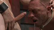 Anal bondage with a condom for Sebastian Keys , Damien Moreau
