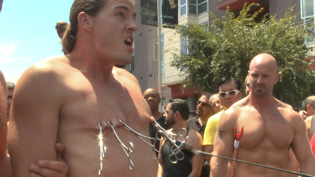 Hairy slave loves getting publicly humiliated