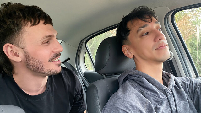 Luke Ryder & Latin Pibe share car sex fantasies in intriguing positions