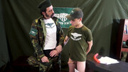 General's meaty cock pleasured by a soldier