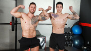 Horny boys fuck in the ass during their workout