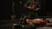 Beefy dude is going to make his slave SCREAM OUT