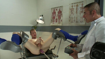 Machine fucking session with a screaming slut
