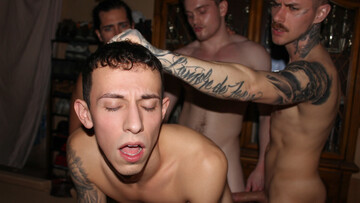 Insolent boys make out at the party by fucking in loud perversions