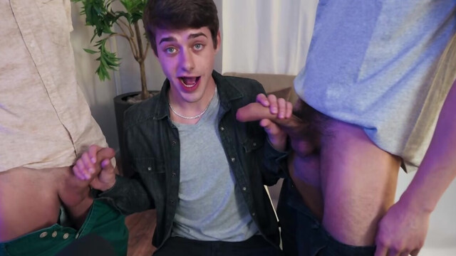 Podcast fuck with three sexed up twink hoes