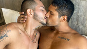 Latino lovers enjoy a relaxing afternoon in their hotel room by fucking