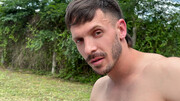 Outdoor bareback sex with strong Liam Cox and Luke Ryder