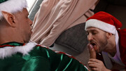 Twinks swap stepdads for restless foursome sex on Christmas eve