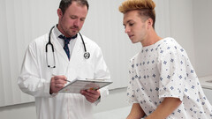 Anal bareback at the clinic for Jesse Zeppelin and Cameron Basinger