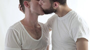 Horny guys share man for loud anal in a sensual gay threesome