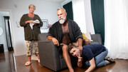 Old guy fucks gay stepson the hard way and floods his ass