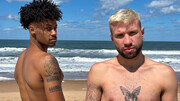 Sunny perversions by the beach for Will Schokolade and El Aleman